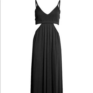 BLACK Cut Out Maxi Dress
